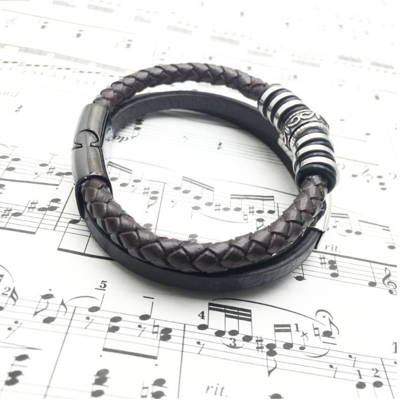 Vintage cowhide woven bracelet