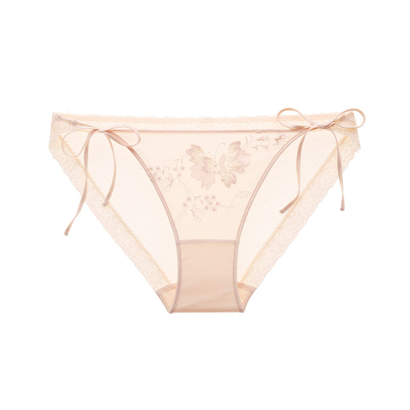 Embroidered Pants Bottoms Low Waist Lace Briefs